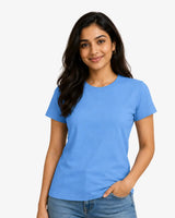 Suvin Gold Cotton Womens Plain T-Shirt