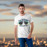 California Dreaming - PolyCotton Round Neck Men Graphic T-Shirt - model