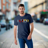 Enjoy - PolyCotton Graphic Regular Fit T-Shirt for Men - model