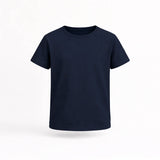 Suvin Gold Cotton Navy blue t-shirt Ultra soft premium t-shirt for kids on a white background