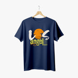 Losangels - PolyCotton Round Neck Graphic T-Shirt for Men - model