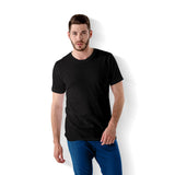 Men Regular Fit Cotton T-Shirt - Black - model