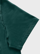 Men Regular Fit Cotton T-Shirt - Forest Green - half sleeve