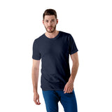 Men Regular Fit Cotton T-Shirt - Midnight Navy - model
