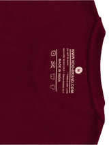 Men Round Neck Cotton T-Shirt -Red - NOOBRAND LABEL