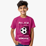 play the game printed t shirt with model