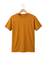 Men's rustic orange Supima cotton T-shirt with a premium crew neck design.