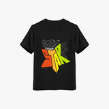 Black Supima Cotton t-shirt with colorful graphic design tee for Boiys Kids