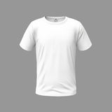 White Supima cotton t-shirt for men, premium soft fabric, ideal for everyday wear.
