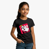 Macmerise Black Graphic printed t-shirt for girls