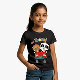 summer casual balck t-shirt for girls