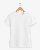Pure White 100 % Premium Suvin Gold Cotton Womens t-shirts