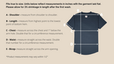 T Shirt Measurement size chart
