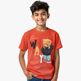 Own way printed t shirt with model