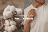 Suvin cotton fiber and premium cotton T-shirt showcasing the journey from rare cotton to luxury fabric