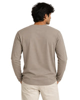 Back view of man wearing Warm Stone Suvin Gold cotton full sleeve T-shirt