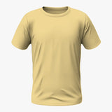 Supima cotton Yellow t-shirt on a white background