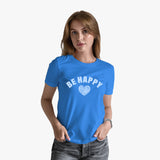 Be happy Graphic T-Shirt  for women- model