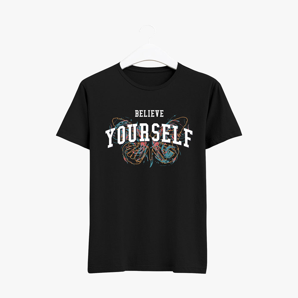 Believe_Yourself_black T-Shirts for women 