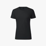 Women Plain Black cotton t shirt - Classic Crew Neck short sleeve t shirt perfect for daily wear tees