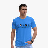 Blue_Dollar Graphic Printed T-Shirt - model - Round neck T-Shirt