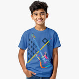Guitar printed T-shirt with model