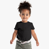 Black T-Shirt For Kid Girl  - Blank Organic Cotton Kids T-Shirt