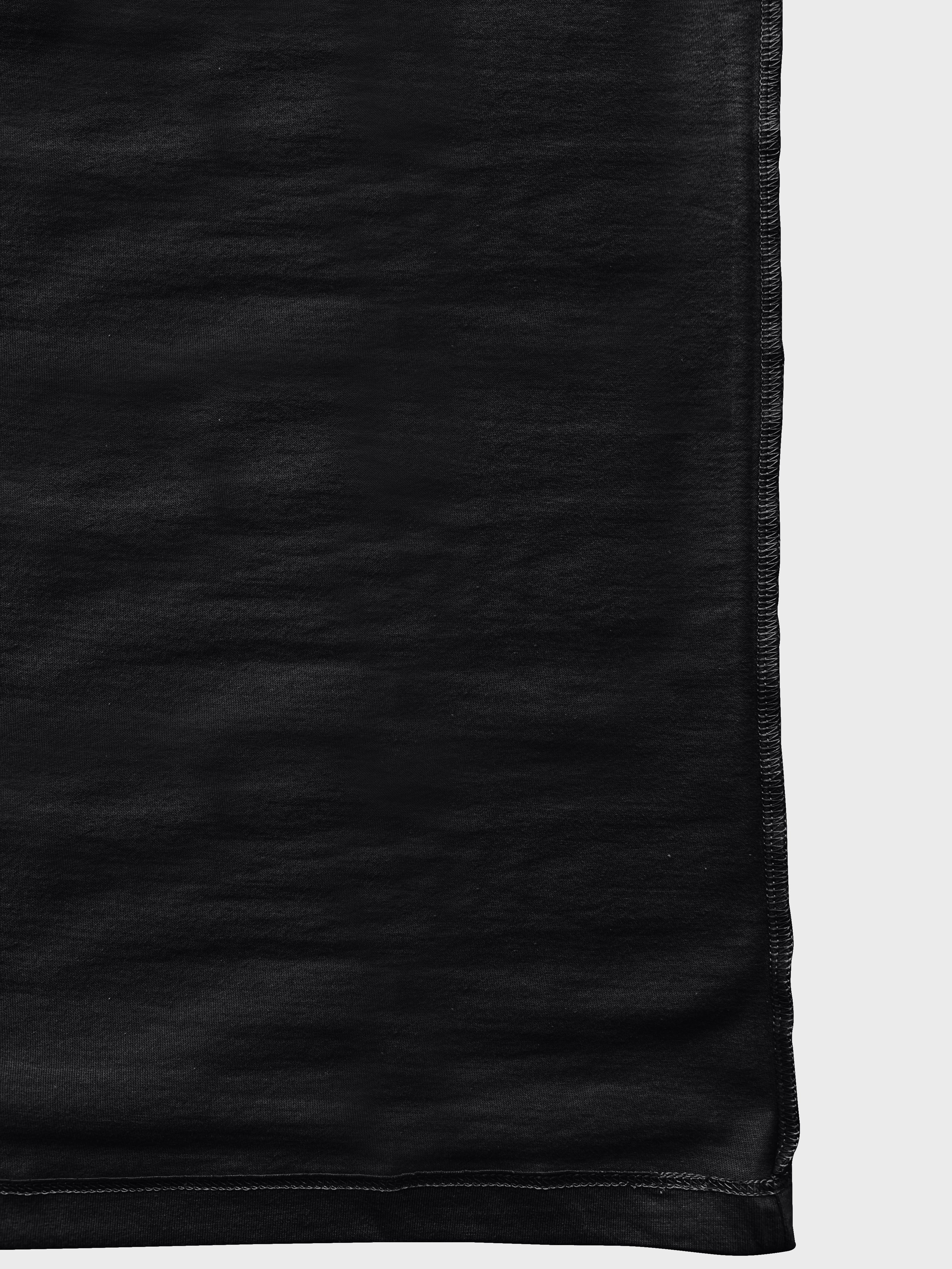 Men Regular Fit Cotton T-Shirt - Black - Side view
