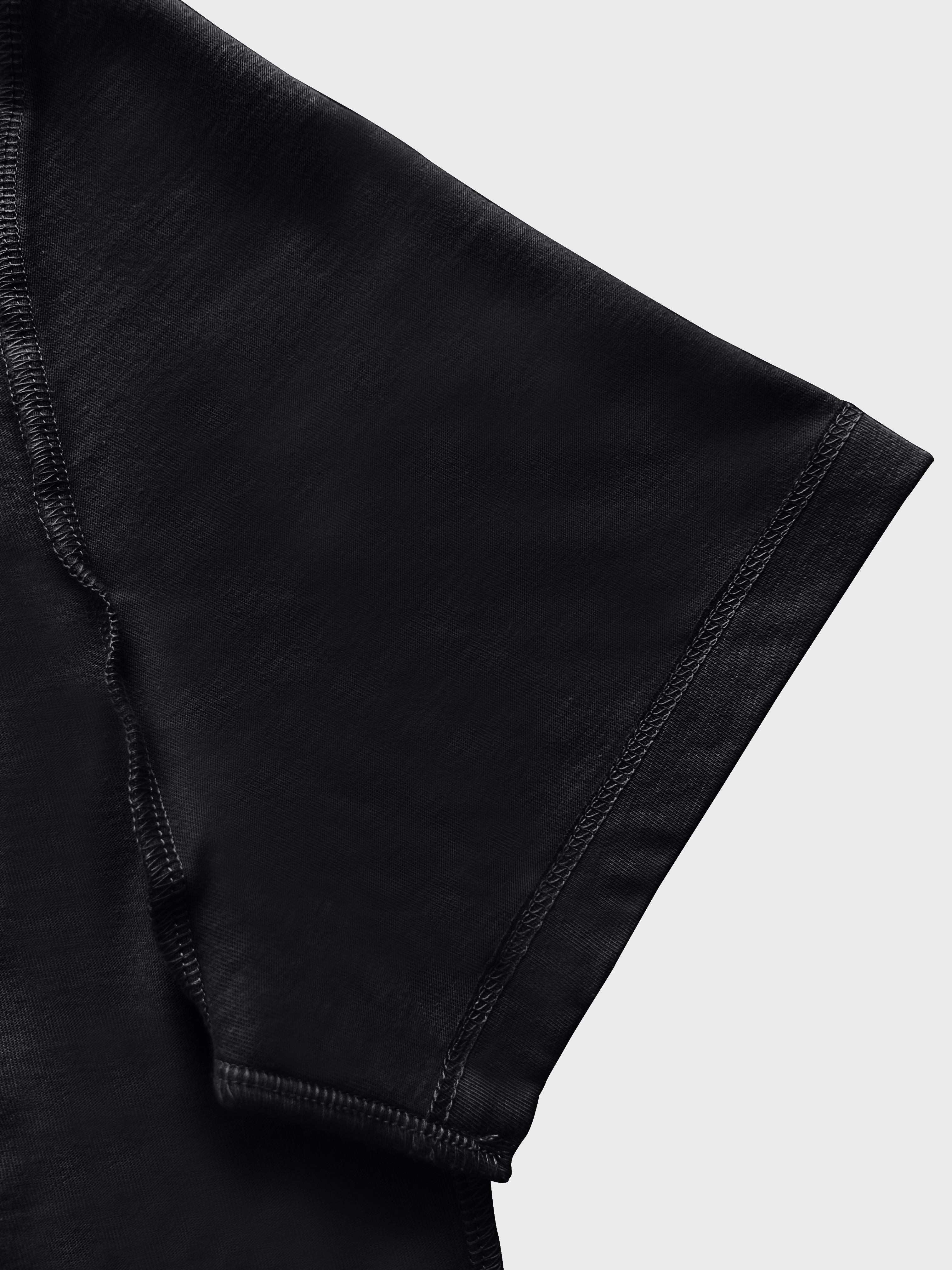 Men Regular Fit Cotton T-Shirt - Black - Halfsleeve
