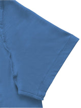 Men Regular Fit Cotton T-Shirt - Blue - Halfsleeve