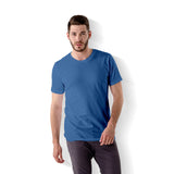 Men Regular Fit Cotton T-Shirt - Blue - model