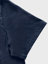 Men Regular Fit Cotton T-Shirt - Midnight Navy - short sleeve
