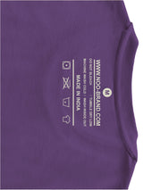 Men Regular Fit Cotton T-Shirt - Rush Purple - NOOBRAND LABEL
