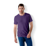 Men Regular Fit Cotton T-Shirt - Rush Purple - model
