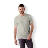 Men Regular Fit Cotton T-Shirt - Sand - model
