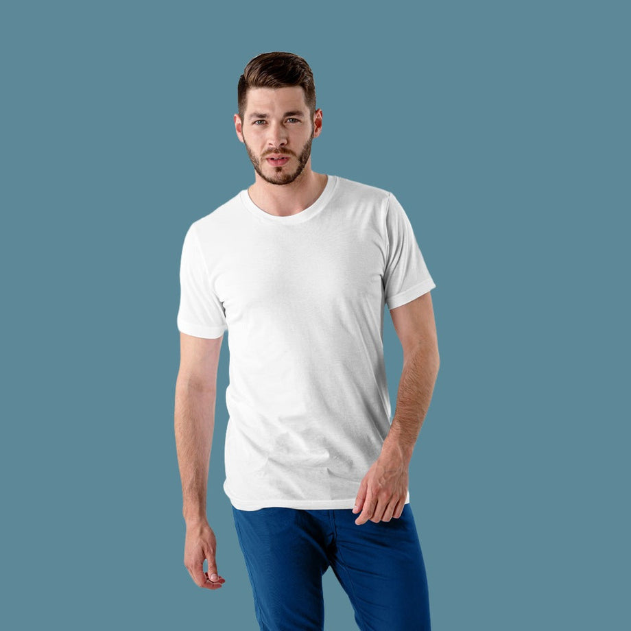 White Regular Fit Round Neck Men's T-Shirt by Being Human Clothing