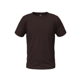 Men Regular Fit Round Neck T-Shirt - Chocolate Brown
