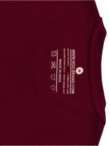 Men Round Neck Cotton T-Shirt -Red - NOOBRAND LABEL