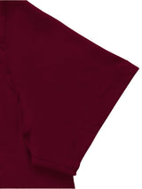 Men Round Neck Cotton T-Shirt -Red - short sleeve