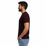 Men’s deep brown Suvin cotton T-shirt soft breathable premium cotton tee