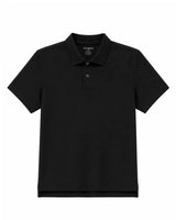 Organi cotton Polo T-Shirts for Men Black Front View
