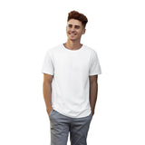 Polycotton Round Neck Half Sleeve Casual  wear T-shirt - Bright White - model