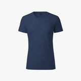 Polycotton Short Sleeve Round Neck T-Shirt - Navy blue
