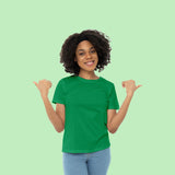 Polycotton Women Plain T-Shirt - Green - model 1