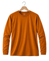 Rustic Bronze Suvin Gold cotton full sleeve T-shirt for men in premium soft cotton