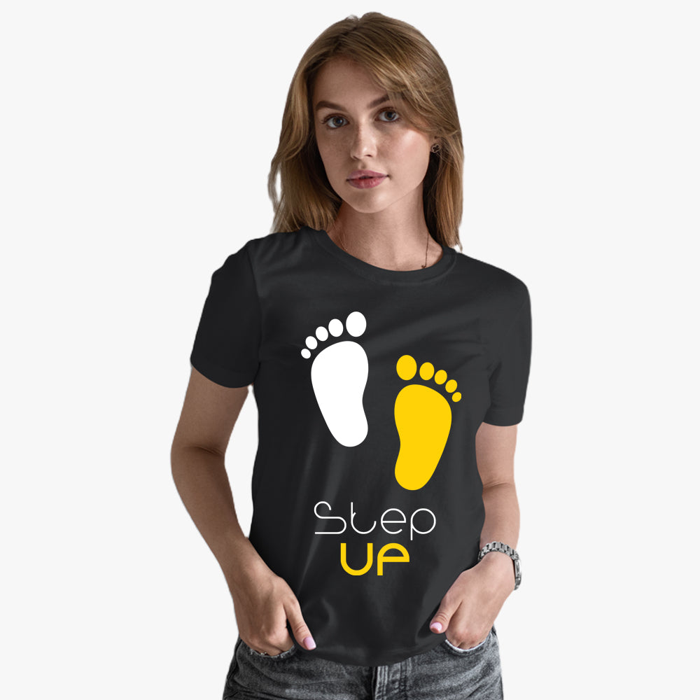 Stepup - Polycotton Short Sleeve Round Neck T-Shirt - model