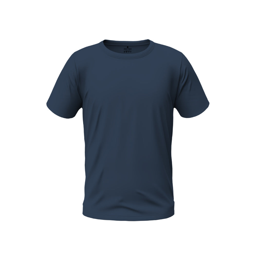 Navy blue Supima cotton t-shirt for men, soft and breathable fabric, ideal for daily wear.

