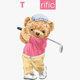 Teddy_Bear_Golf_roundneck women t shirt design