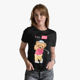 Teddy_Bear_Golf_roundneck women t shirt model-