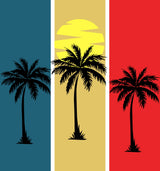 Vintage Sunset Print - Organic Cotton Regular Fit T-Shirt for Men's